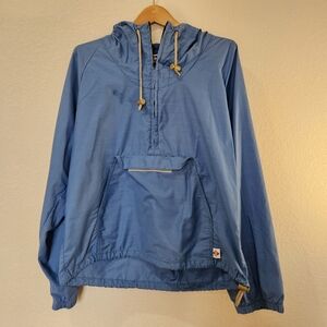 Vintage 70's Columbia Windbreaker- Teal with Brown/Orange Tag- Mens Large